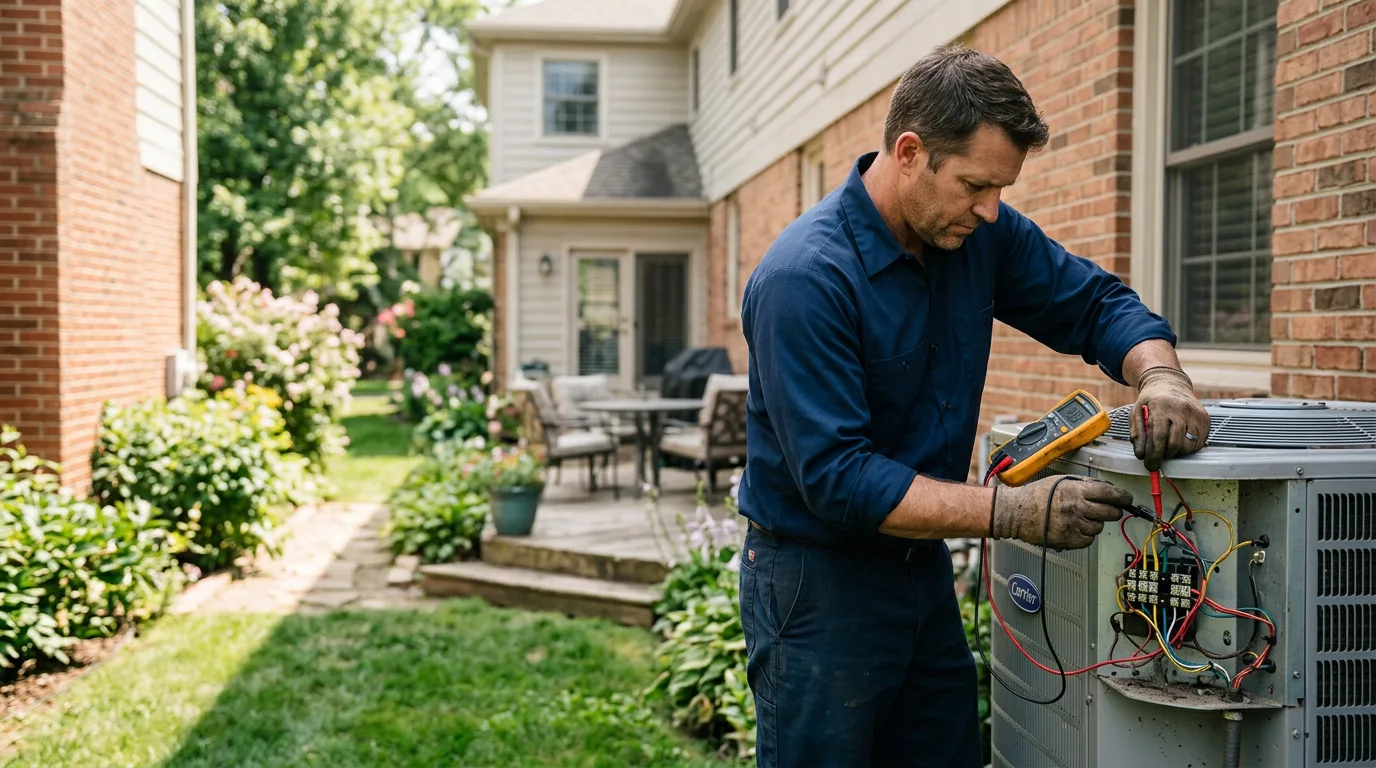 HVAC technician working near Honey Grove, TX